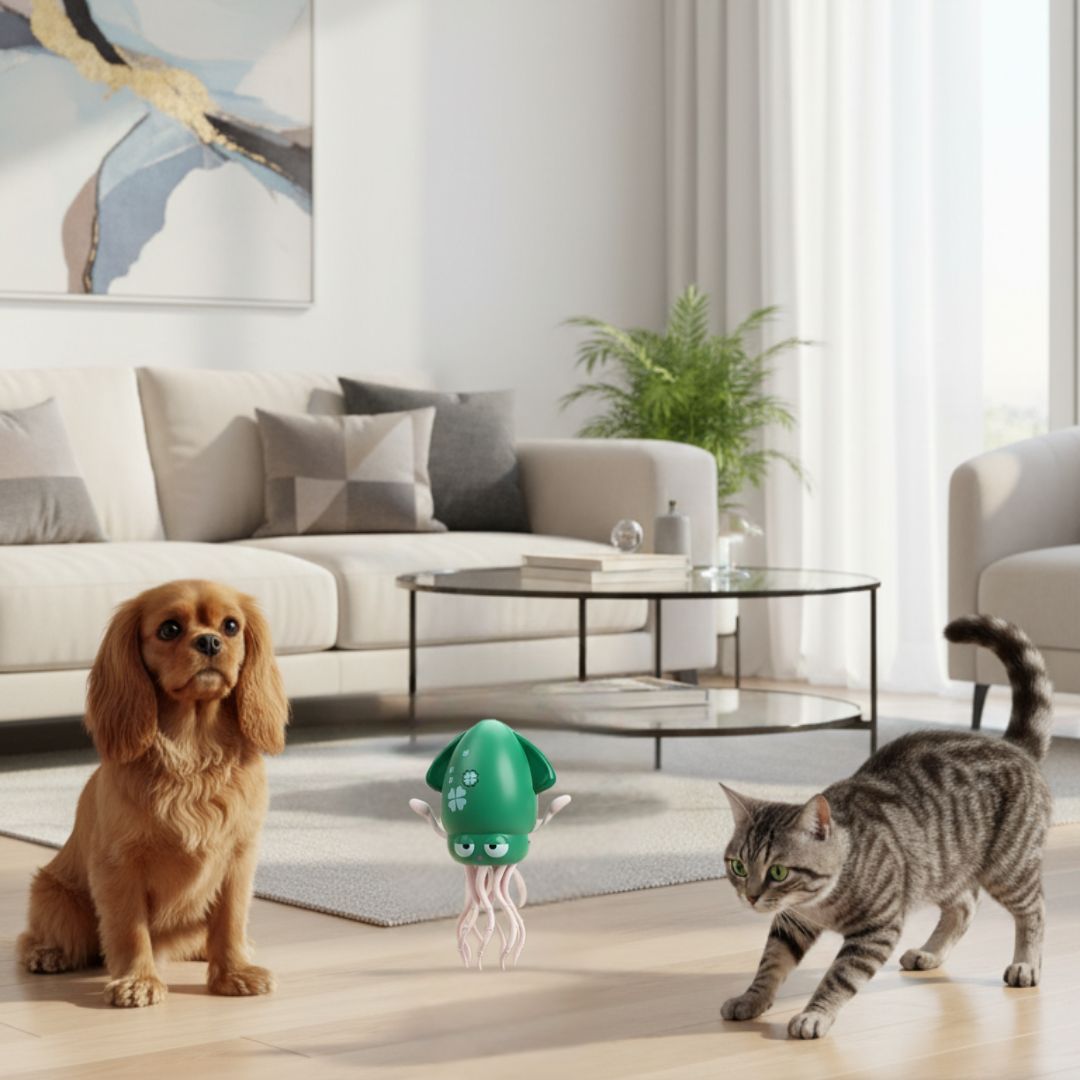 Interactive Dancing Octopus for Pets
