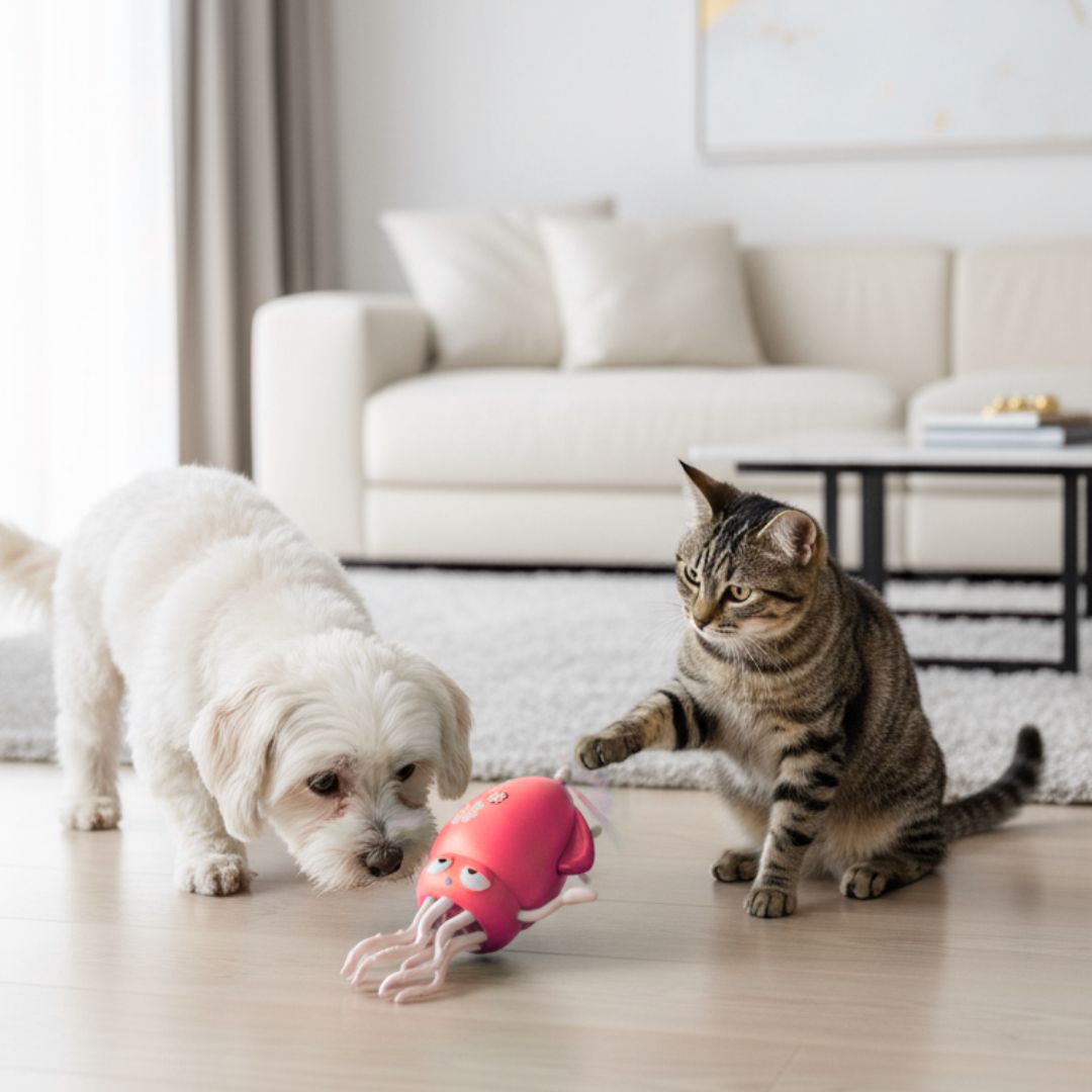 Interactive Dancing Octopus for Pets