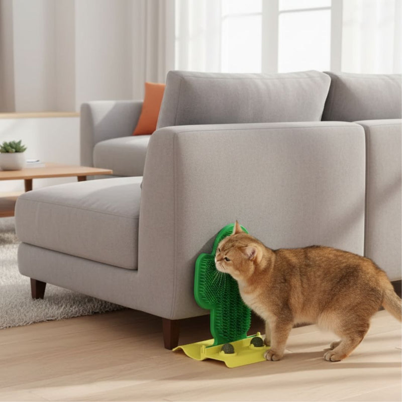 Cactus Corner Cat Massager with Catnip