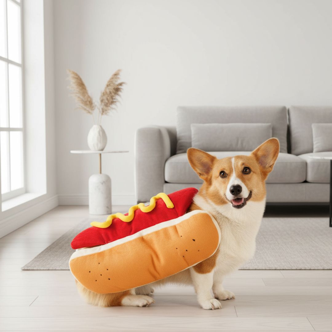 Hot Dog Costume for Dogs and Cats