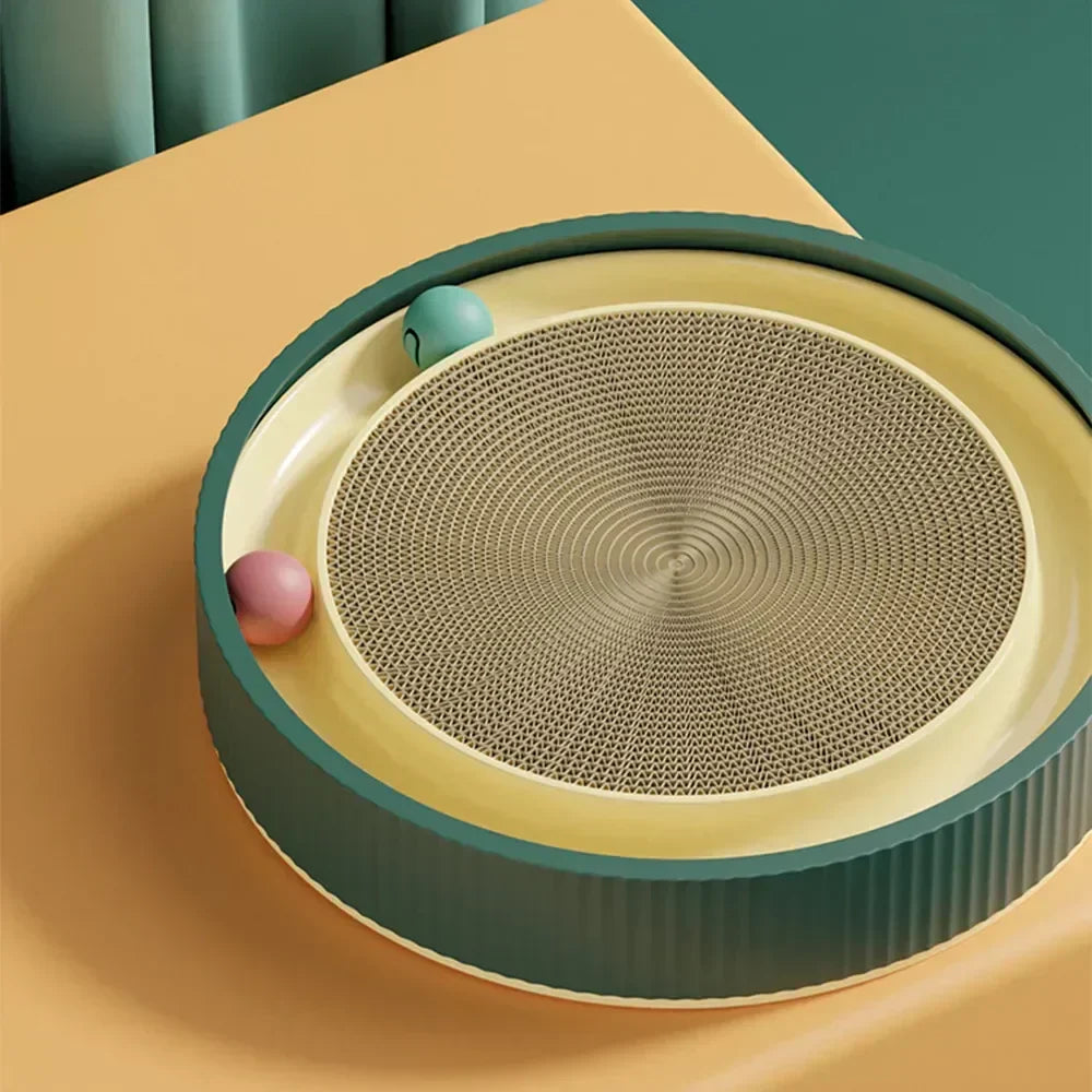 Round Cat Scratcher Bed with Ball