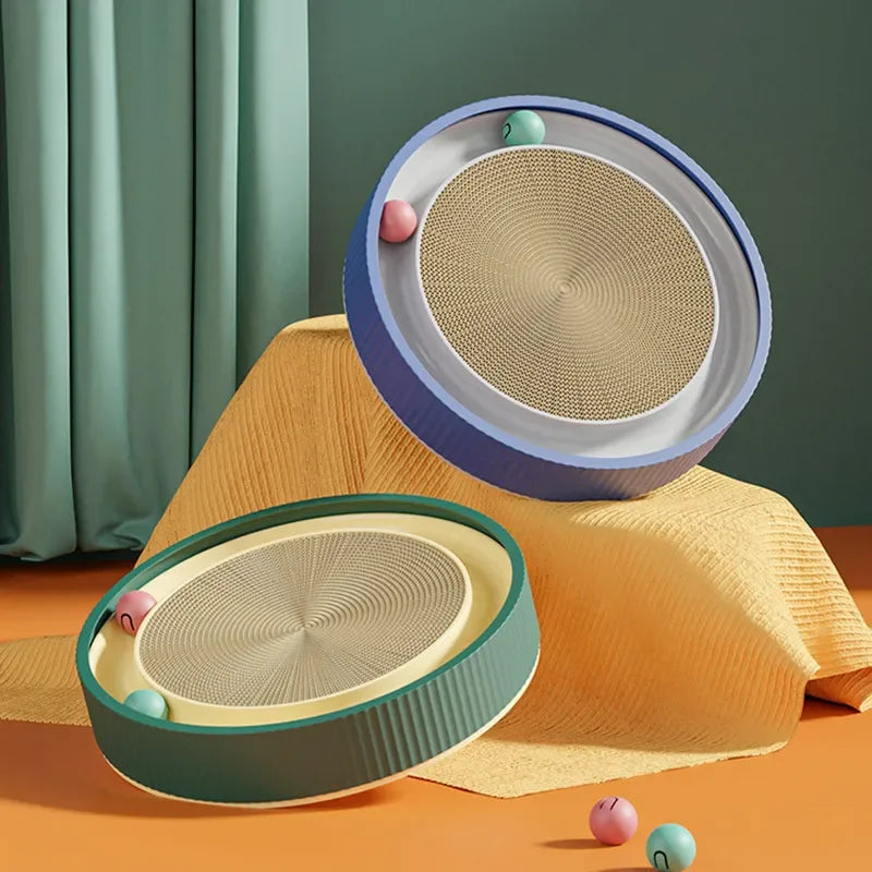 Round Cat Scratcher Bed with Ball